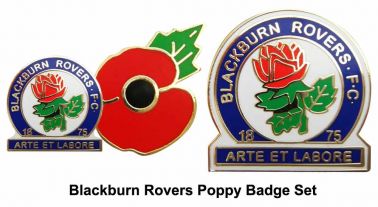 Blackburn Rovers Poppy Pin Badges