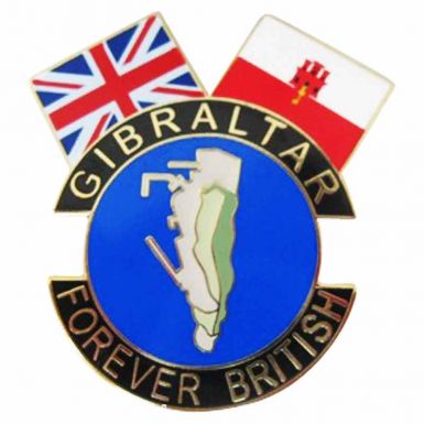 Gibralter is British Pin Badge