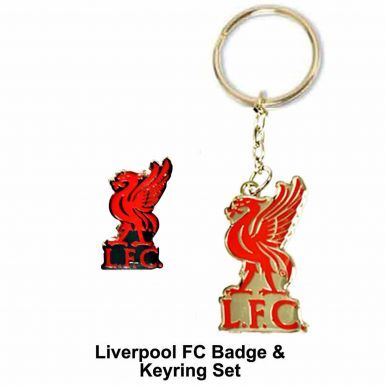 Liverpool FC Keyring & Pin Badge Set