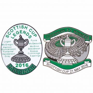 Hibernian FC 2016 Scottish Cup Winners Badge Set