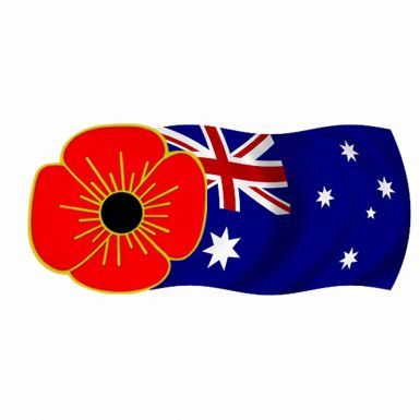 Poppy & Australia Flag Pin Badge
