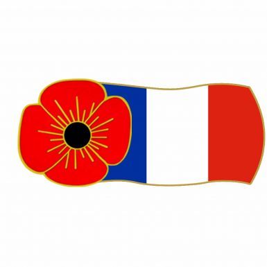 France Poppy Remembrance Pin Badge