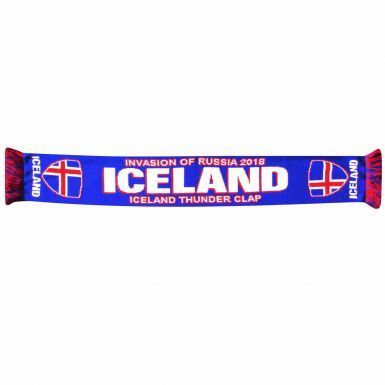 Iceland 2018 World Cup Thunder Clap Football Scarf