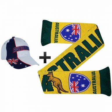Australia Soccer Fans World Cup Scarf & Cap Gift Set
