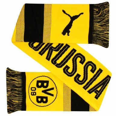 Official BVB Borussia Dortmund Football Crest Scarf by PUMA