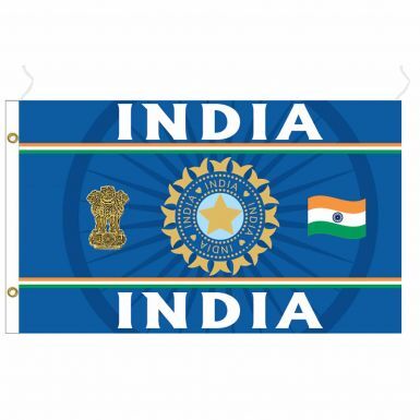 Giant India Test, T20 & One Day Cricket Fans Flag (5ft x 3ft)