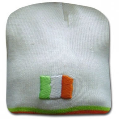 Ireland Beanie Hat with Embroided Flag