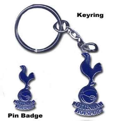 Spurs Crest Keyring & Pin Badge Set