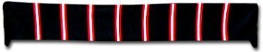 Black, Red & White Bar Scarf