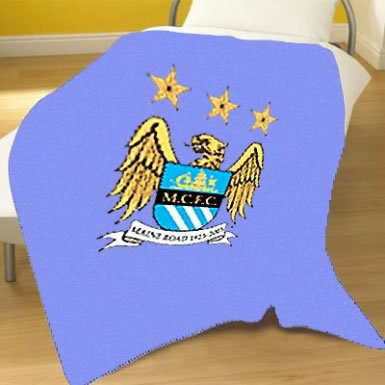 Man City Fleece Blanket Bed Throw