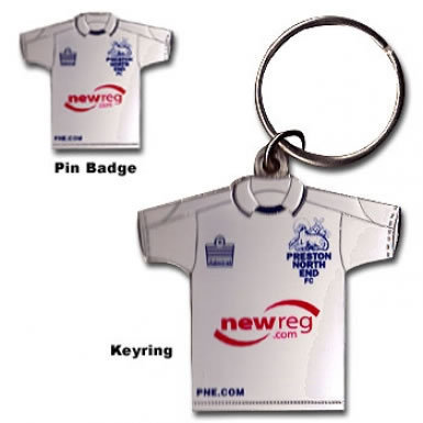 Preston North End Keyring & Pin Badge Set