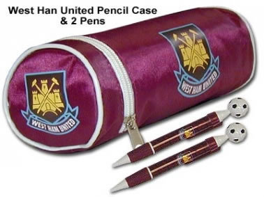 West Ham Pencil Case & 2 Pen Set
