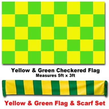 Yellow & Green Scarf & Flag Set