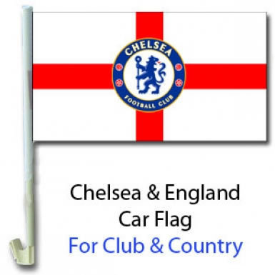 Chelsea FC & England Car Flag