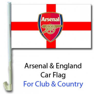 Arsenal & England Car Flag