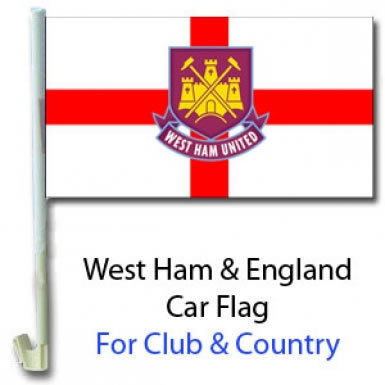 West Ham & England Car Flag