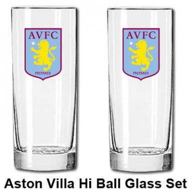 Aston Villa Hi Ball Twin Glass Set