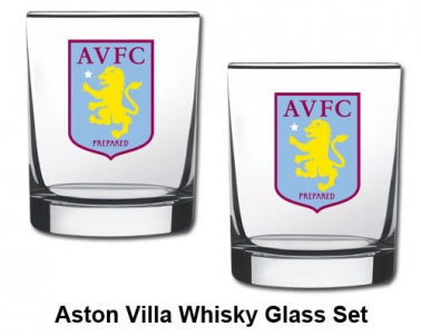 Aston Villa Whisky Glasses