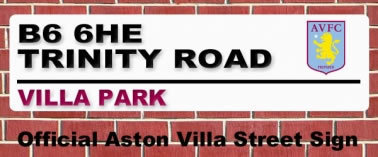 Aston Villa Trinity Road Street Sign