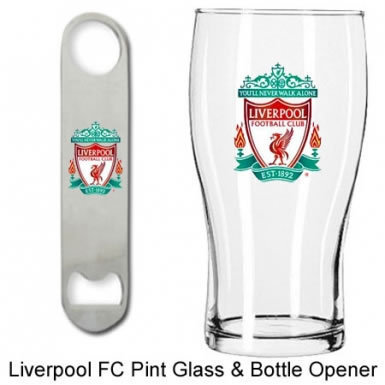 Liverpool Pint Glass & Bottle Opener Set