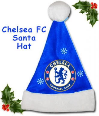 Chelsea FC Crest Santa Hat