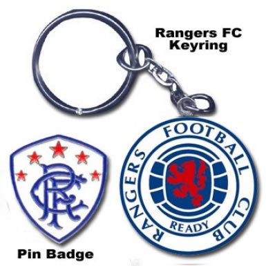 Rangers Keyring & Badge Set
