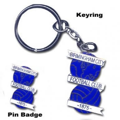Birmingham Keyring & Pin Badge Set