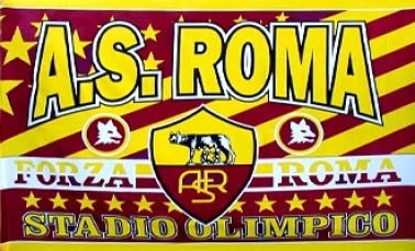 Giant AS Roma Football Crest Serie A Flag