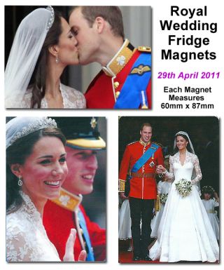 Prince William & Kate Royal Wedding Fridge Magnets