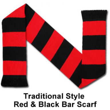 Red & Black Bar Scarf