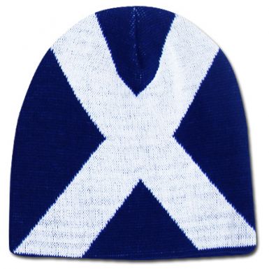 Scotland Saltire Beanie Hat (100% Acrylic)