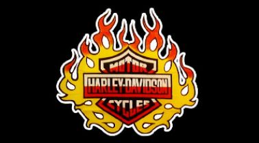Harley Davidson Crest Flag
