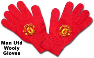 Man Utd Crest Wool Gloves