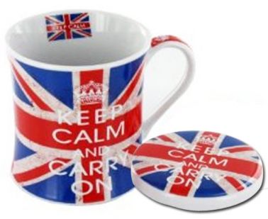 Keep Calm & Carry On Mug & Coaster Set