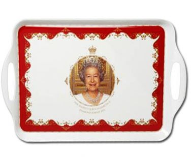 Large Queen Elizabeth II Diamond Jubilee Tray
