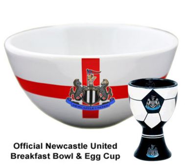 Newcastle United Bowl & Egg Cup Set Newcastle United Bowl & Egg Cup Set