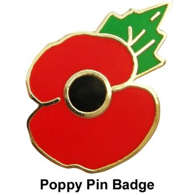 Remembrance Day Poppy Pin Badge