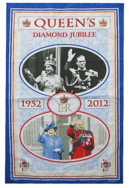 Queen Elizabeth II Diamond Jubilee Tea Towel