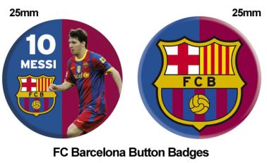 FC Barcelona Crest & Messi Badge Set
