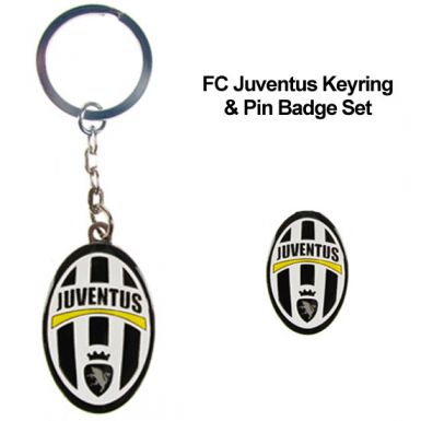 FC Juventus Keyring & Badge Set