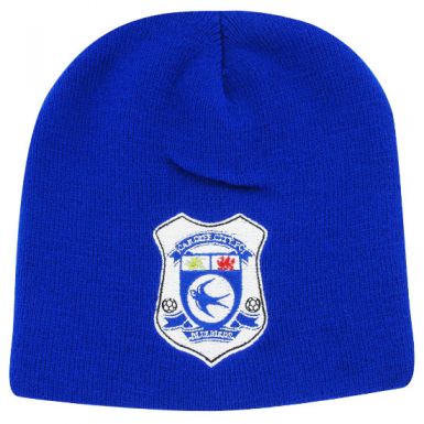 Cardiff City Crest Beanie Hat