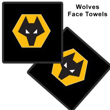 Pair of Wolves Crest Face Towels