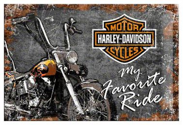 Harley Davidson Crest Tin Wall Plaque