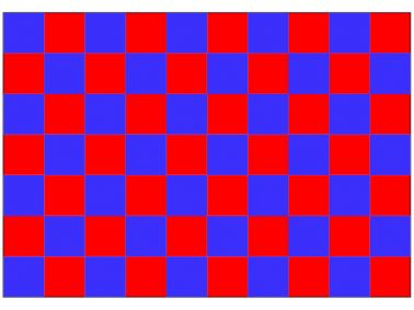 Red & Blue Checkered Flag