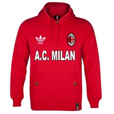 AC Milan Crest Hoodie by Adidas