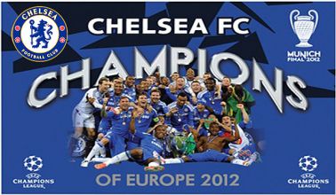 Chelsea 2012 Champions League Winners Flag