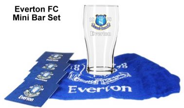 Everton FC Pint Glass Mini Bar Set
