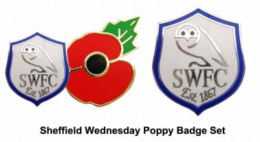 Sheffield Wednesday Poppy Pin Badge Set