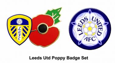 Leeds Utd Poppy Badge Set