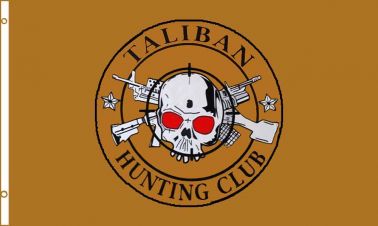 Giant Taliban Hunting Club Anti Extremist  Flag